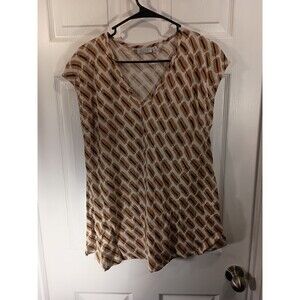Masai Top Size XL Brown Multicolor Short Sleeve